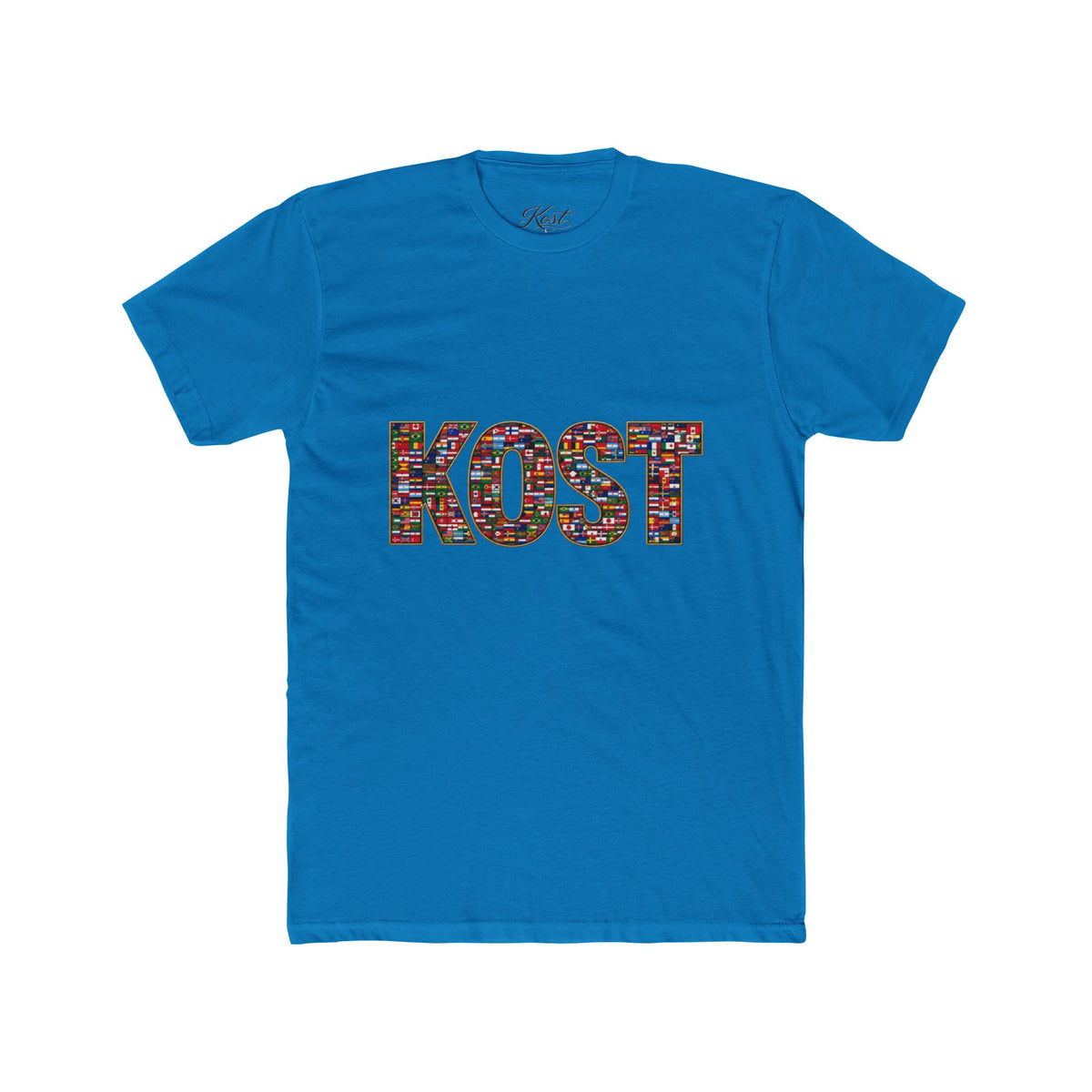 KOST Mosaic Lettered Tee — Colorful Graphic Crewneck T‑Shirt