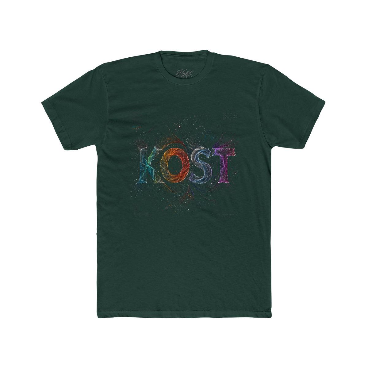 KOST Graphic Tee — Colorful Abstract Lettering Cotton T‑Shirt