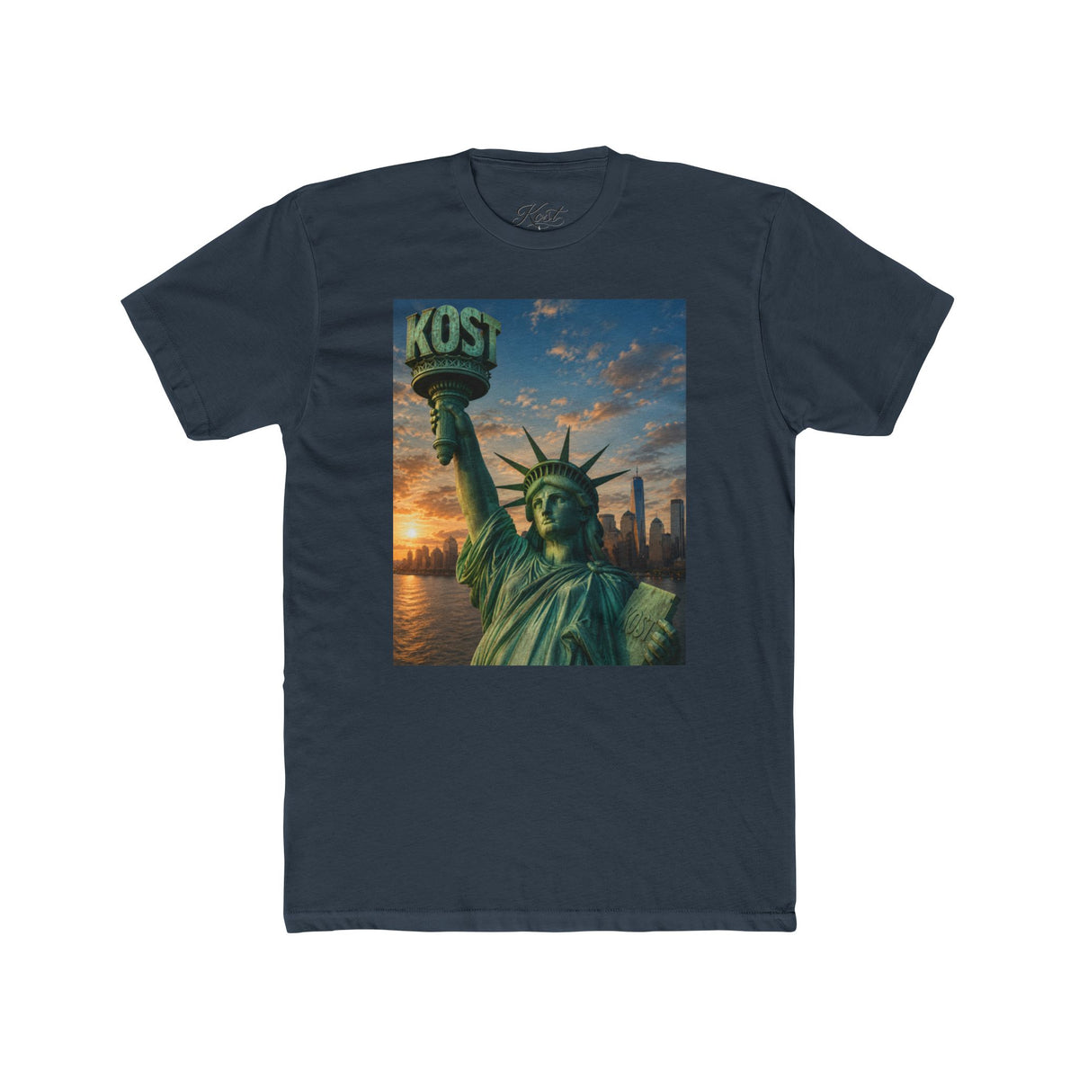 Statue of Liberty Sunset T‑Shirt — NYC Skyline Graphic Tee