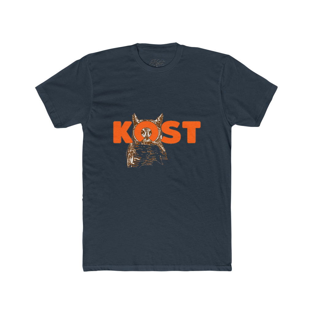 KOST Owl Graphic Tee — Vintage Orange Logo Cotton Shirt