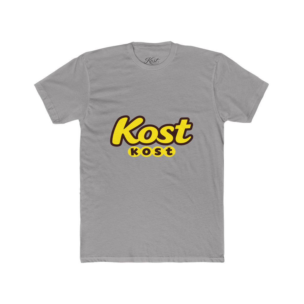 Kost Logo Tee — Retro Yellow Script Graphic T-Shirt