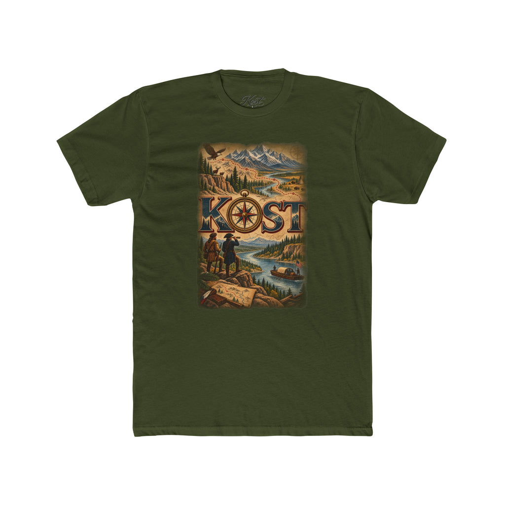Kost Adventure Tee — Vintage Mountain River Travel Graphic T-Shirt