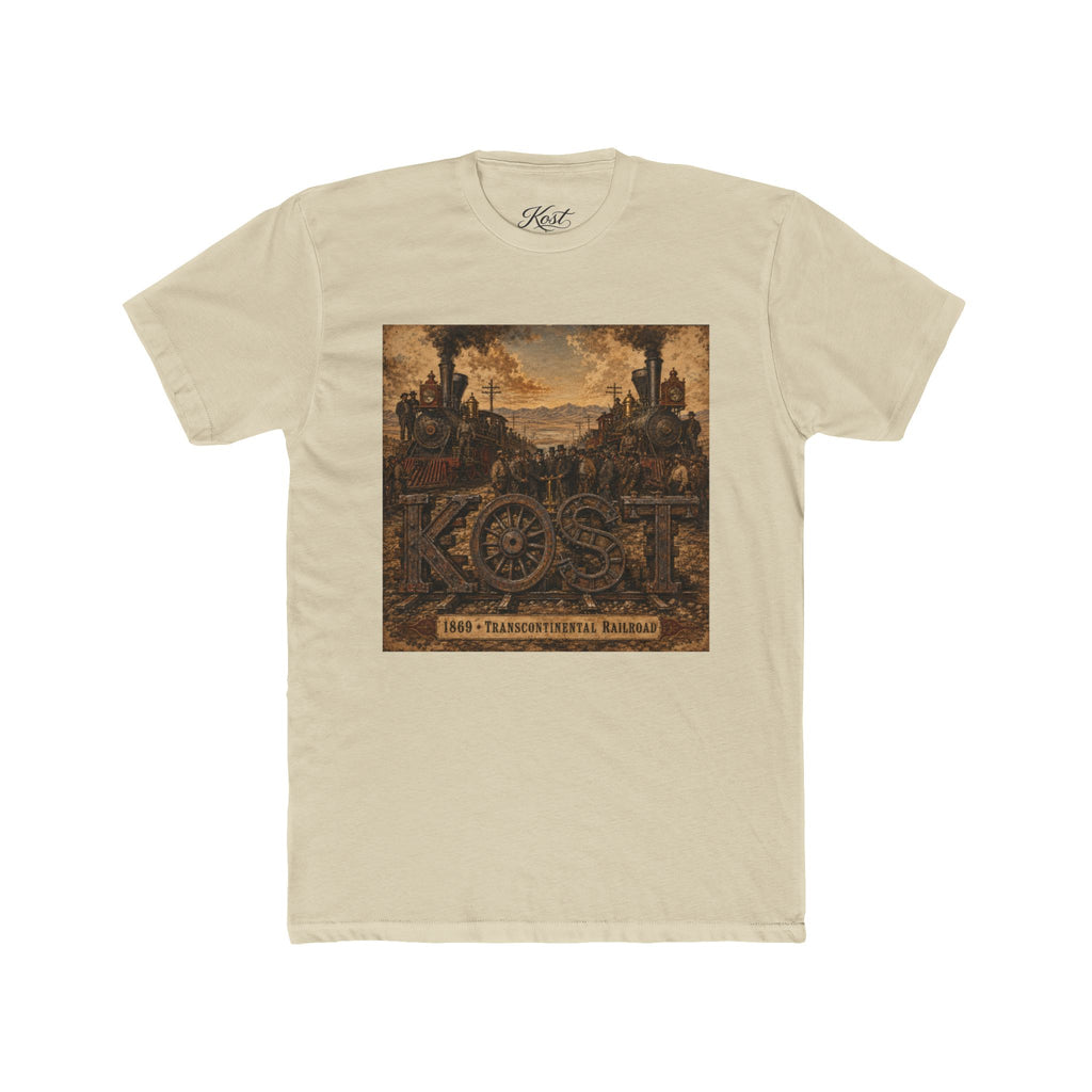 Vintage Rustic 'KOST' Graphic Tee — Industrial Steampunk Art Shirt