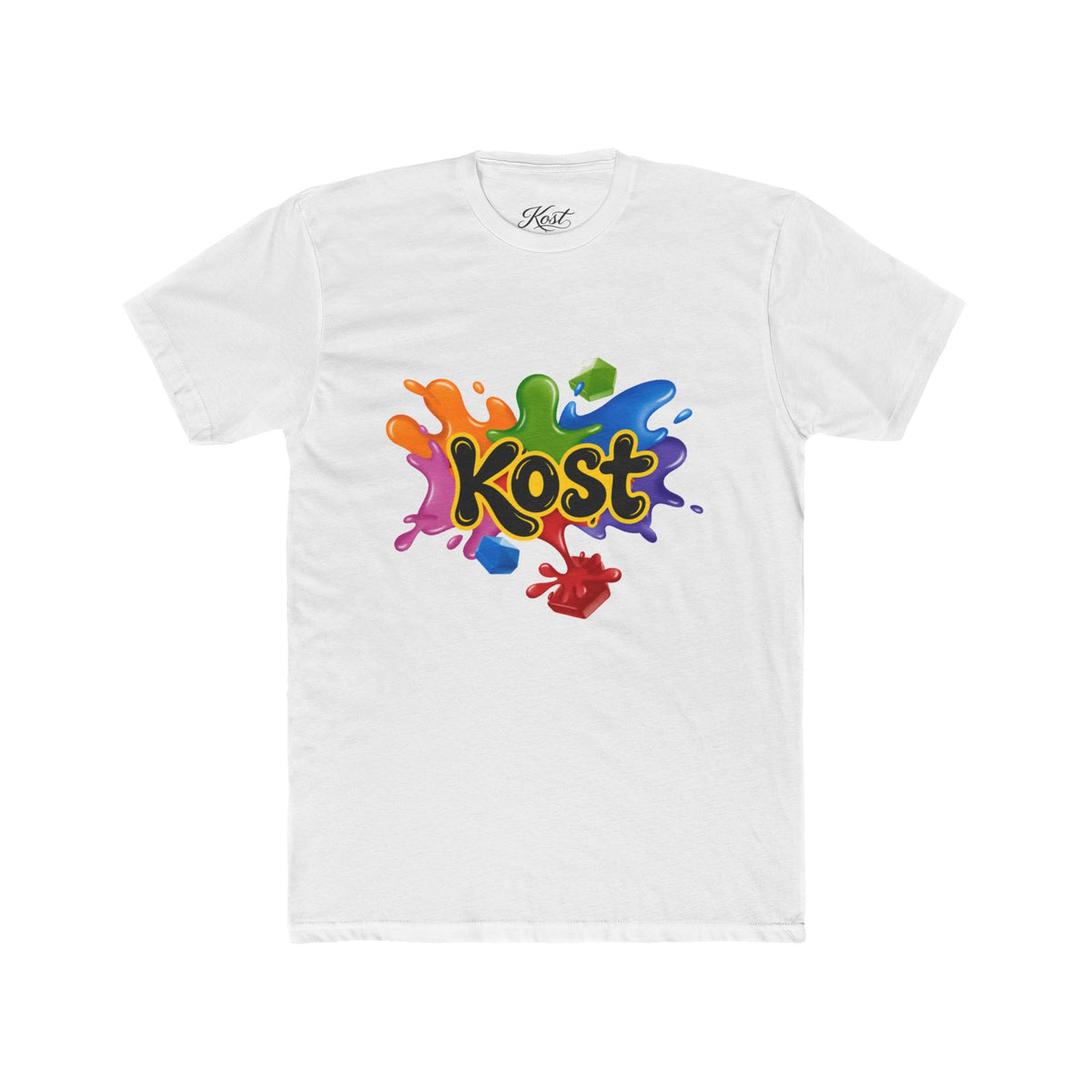 Kost Rainbow Paint Splash Tee — Colorful Graphic Cotton T-Shirt