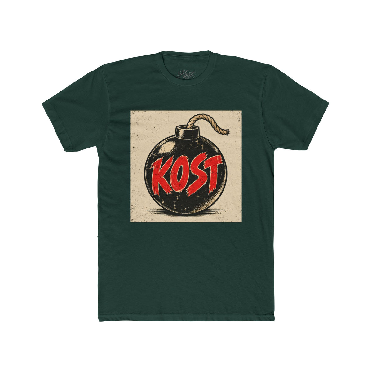 Bomb Graphic T‑Shirt — "KOST" Retro Punk Logo Tee