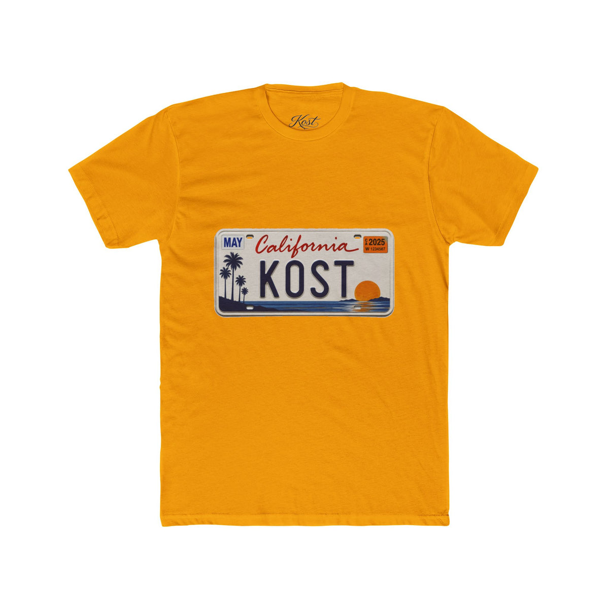 California License Plate Tee – KOST Vintage Beach Sunset Graphic Shirt