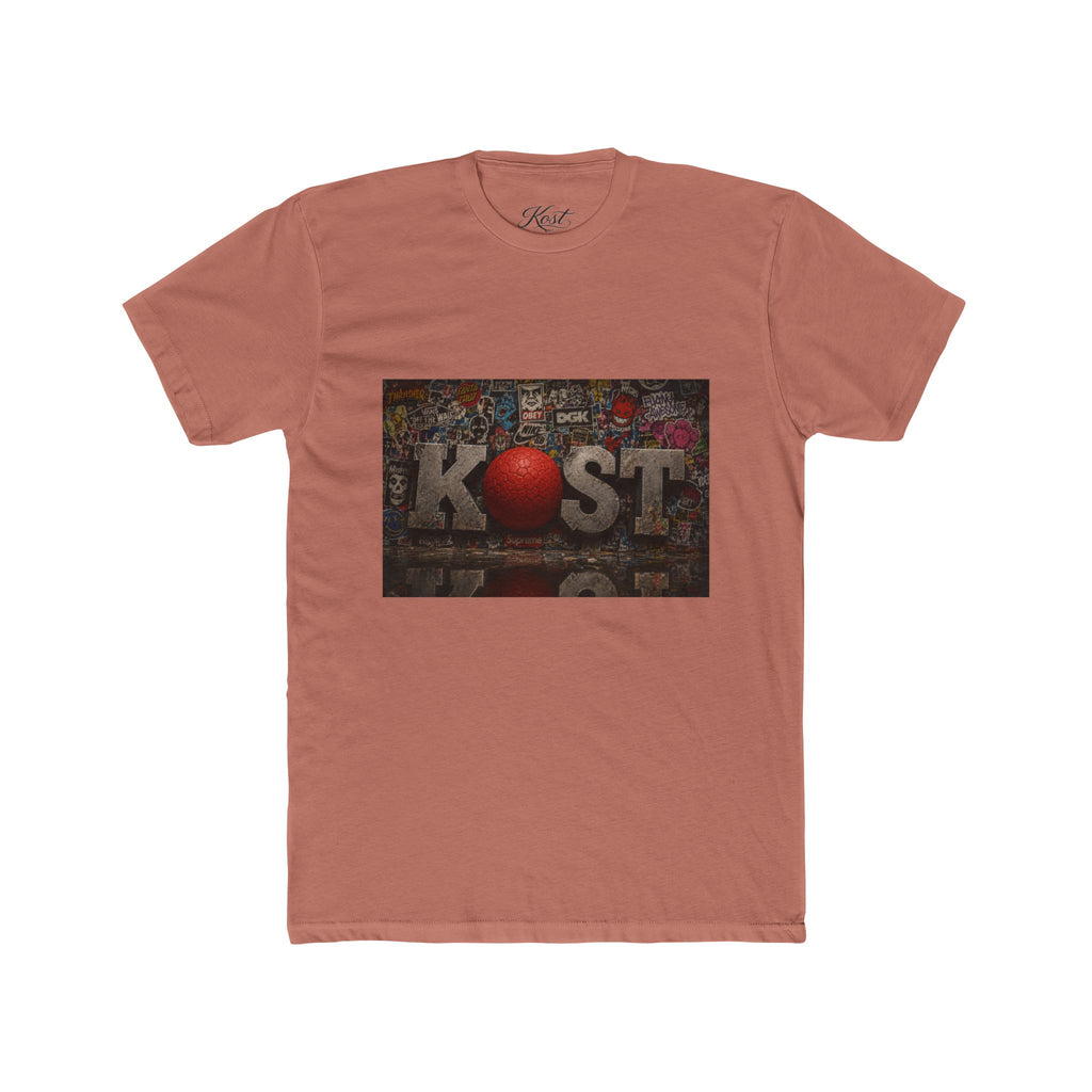 KØST Vintage Sticker Collage Tee — Red Heart Logo Graphic T‑Shirt