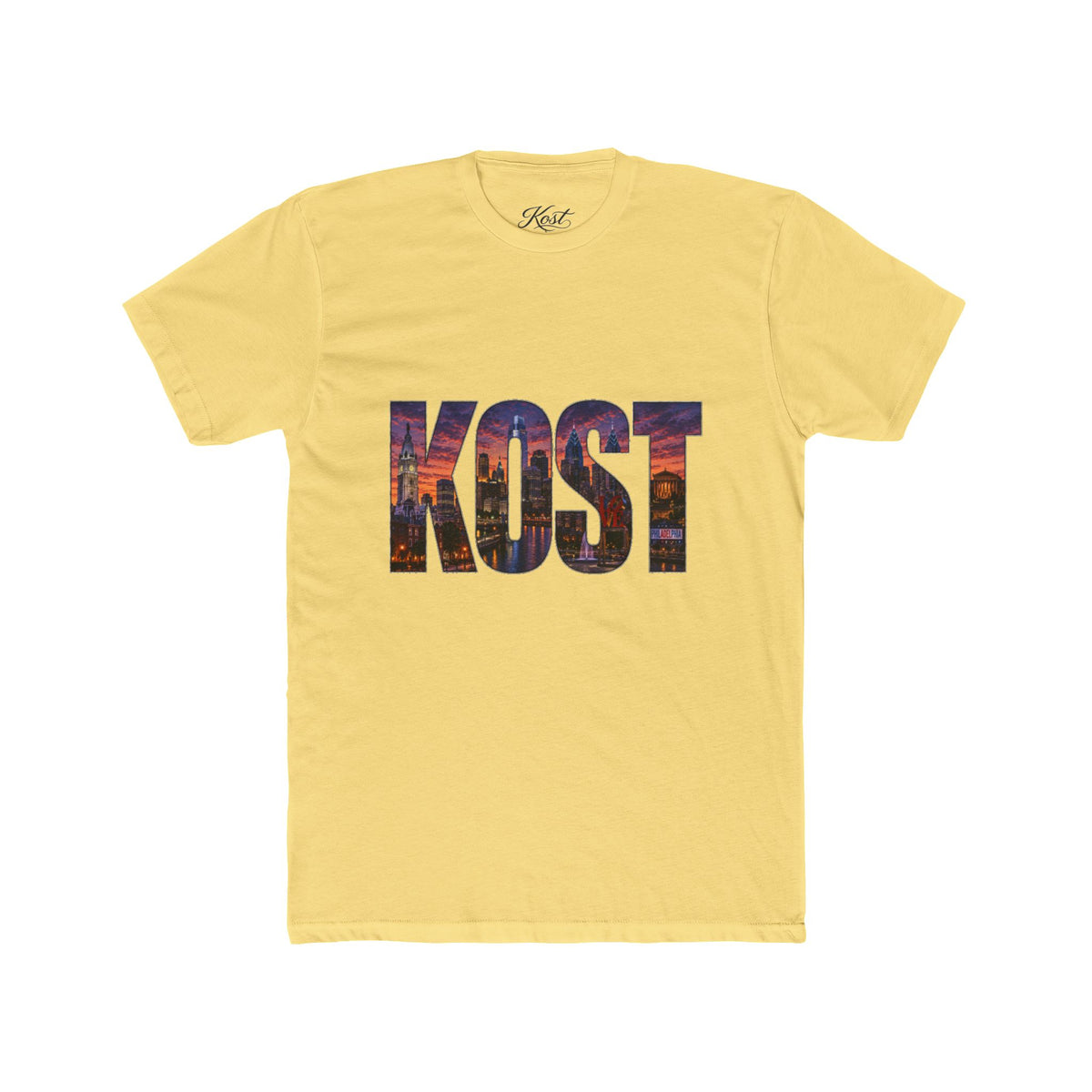 KOST Cityscape Graphic Tee — Urban Skyline Lettering Cotton T‑Shirt
