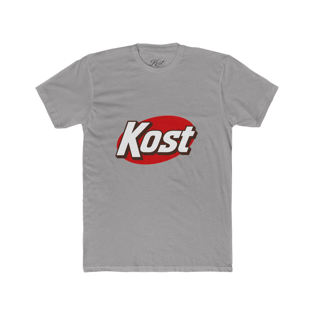 Kost Logo Tee — Retro Red Oval Graphic Cotton T‑Shirt