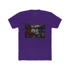 KOST Vintage Band Tee — Distressed Red, White & Blue Music Graphic