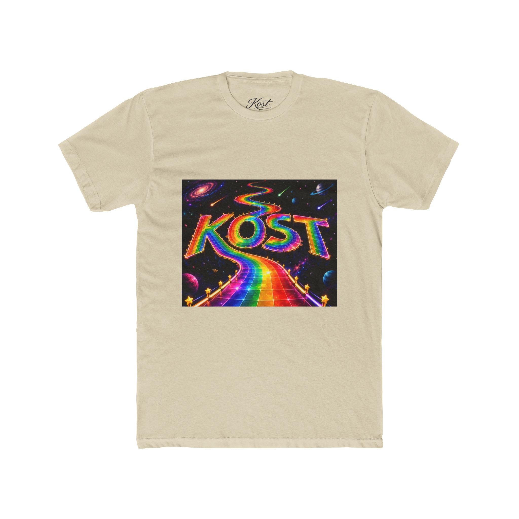KOST Rainbow Road T-Shirt — Psychedelic Retro Cosmic Graphic Tee
