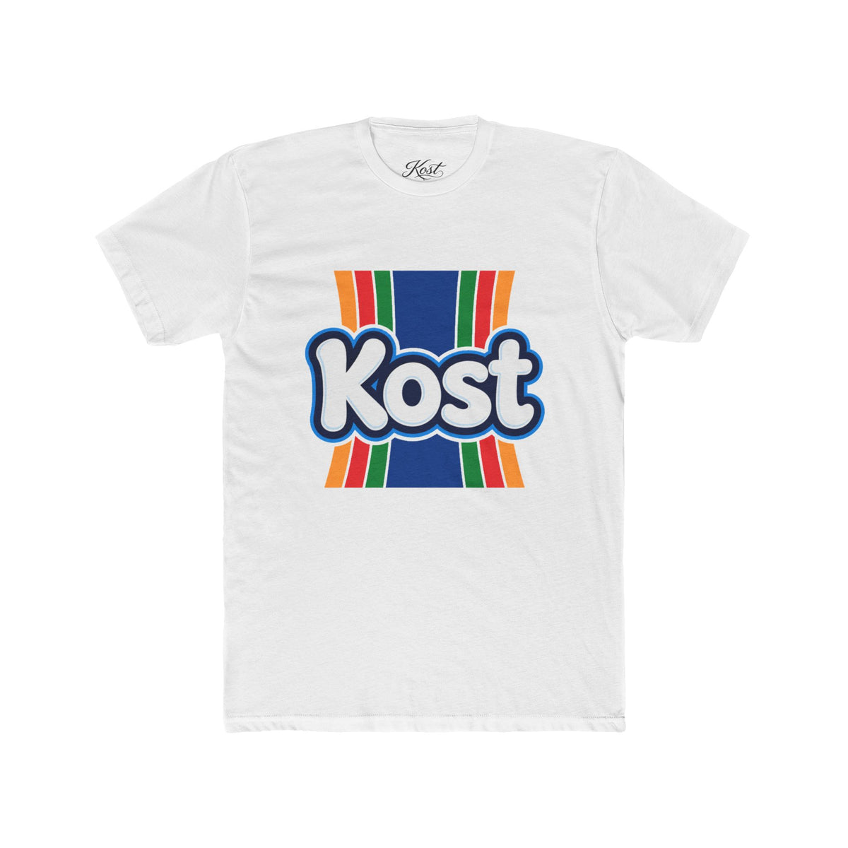 Kost Retro Stripe Tee — Vintage Colorblock Logo T-Shirt