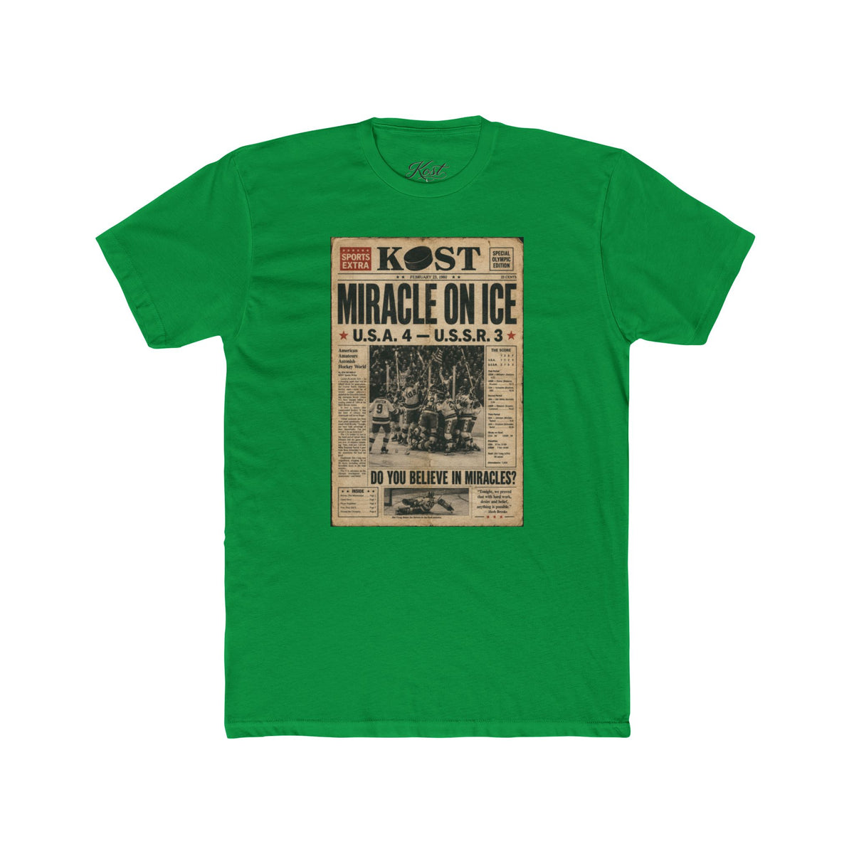 Miracle on Ice Vintage Newspaper T‑Shirt
