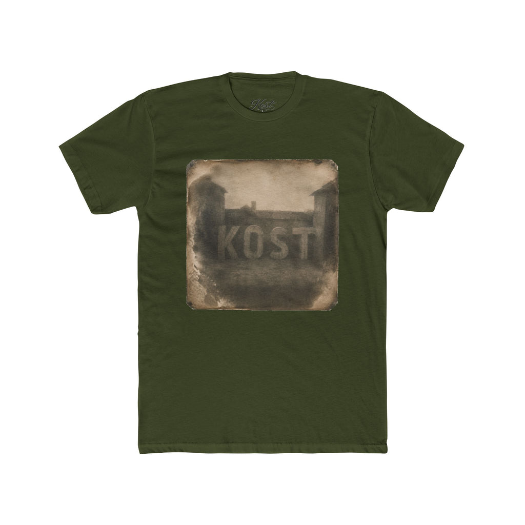 Vintage Photo Tee — 'KOST' Sepia Building Graphic