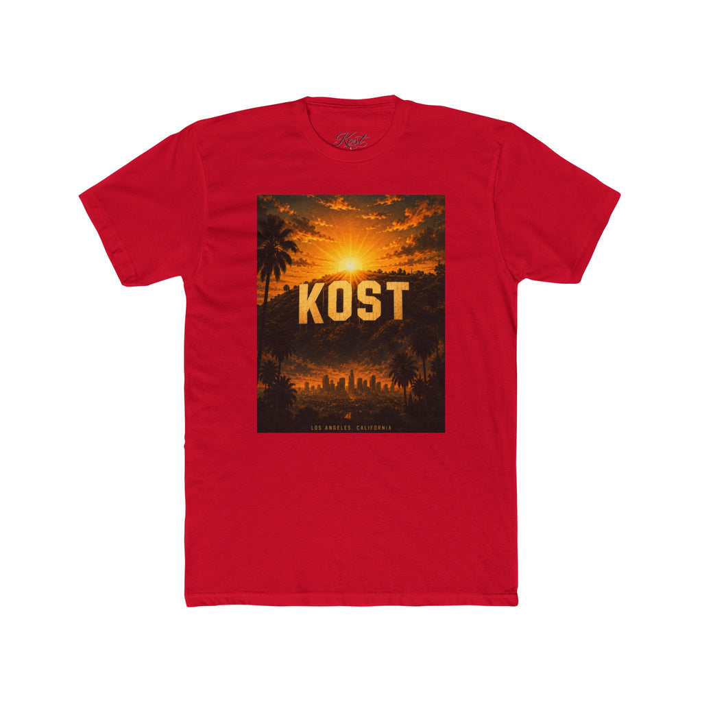KOST Sunset Graphic Tee — Retro Palm Tree Cityscape T-Shirt