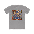 Ornate Blue and Red Tile Pattern T-Shirt