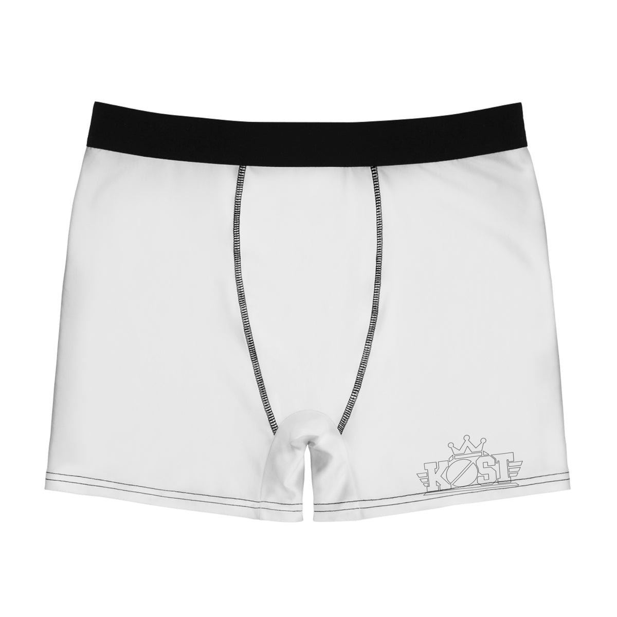 Men’s Boxer Briefs – White Minimalist KOOT Design