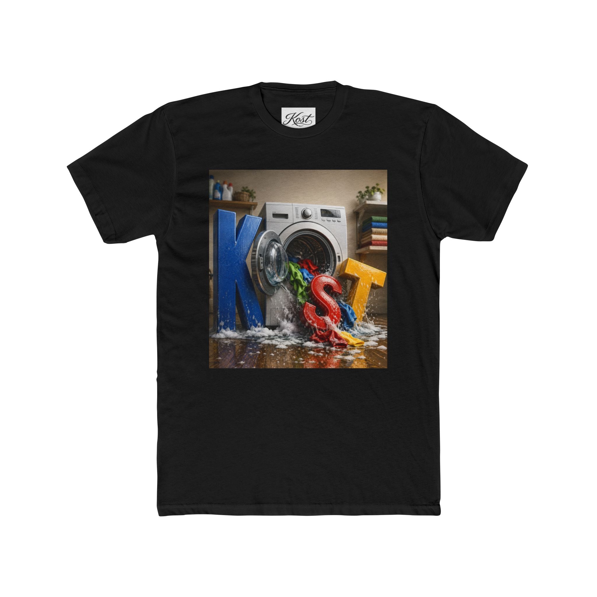 T‑Shirt — Colorful 'Lost Socks' Washing Machine Graphic Tee
