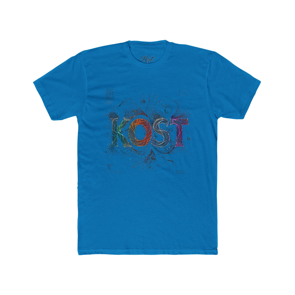 KOST Graphic Tee — Colorful Abstract Lettering Cotton T‑Shirt