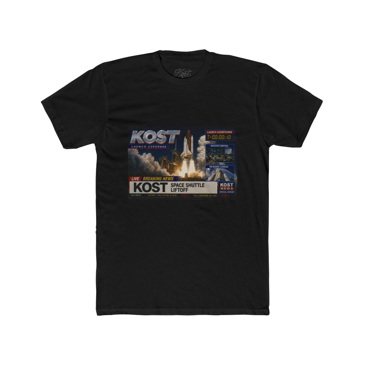 KOST Space Shuttle Launch Graphic Tee – Retro Rocket Sci‑Fi T-Shirt