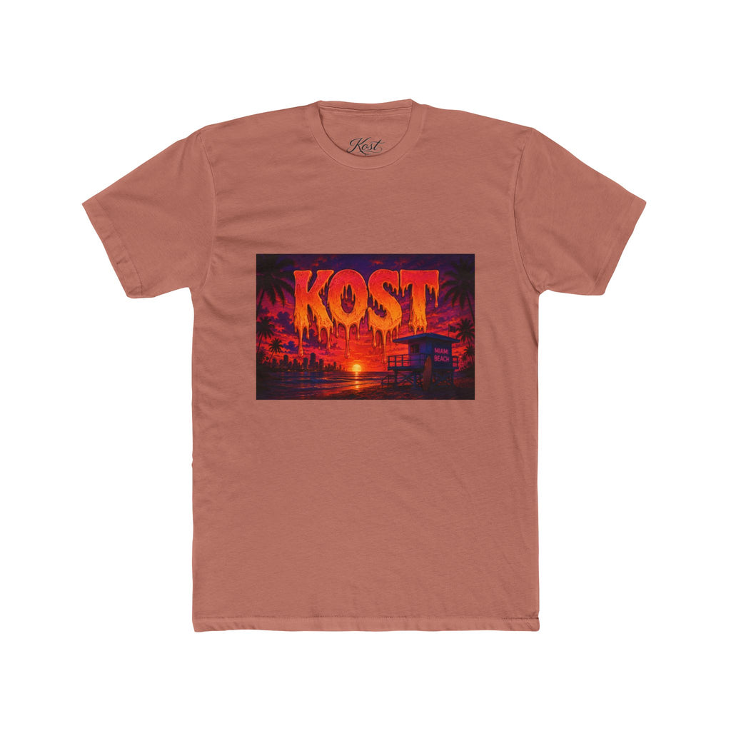 KOST Sunset Beach Tee — Vintage Tropical Sunset Graphic T-Shirt