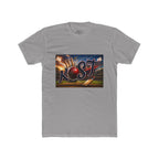 Rost Cityscape Crew Tee — Retro Neon Script Graphic T-Shirt