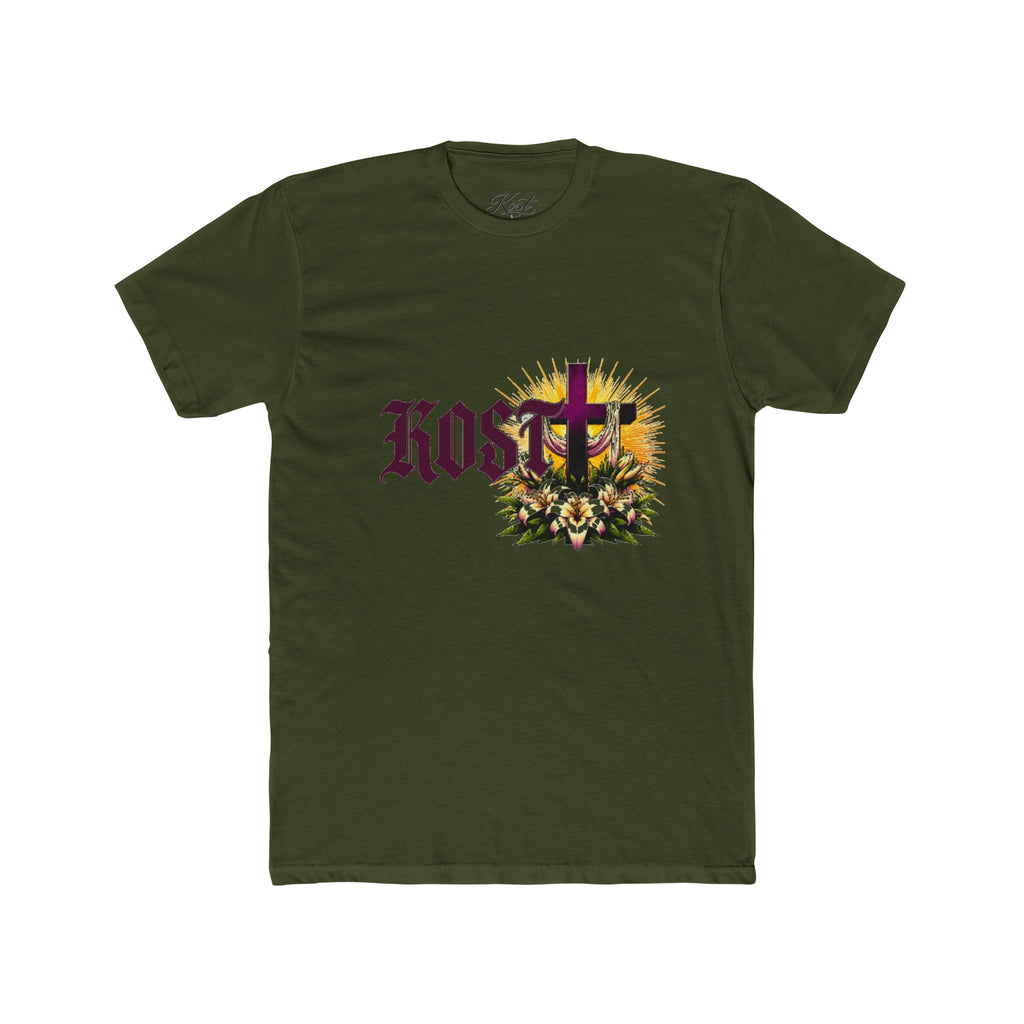 KOSTU Floral Cross Graphic T-Shirt