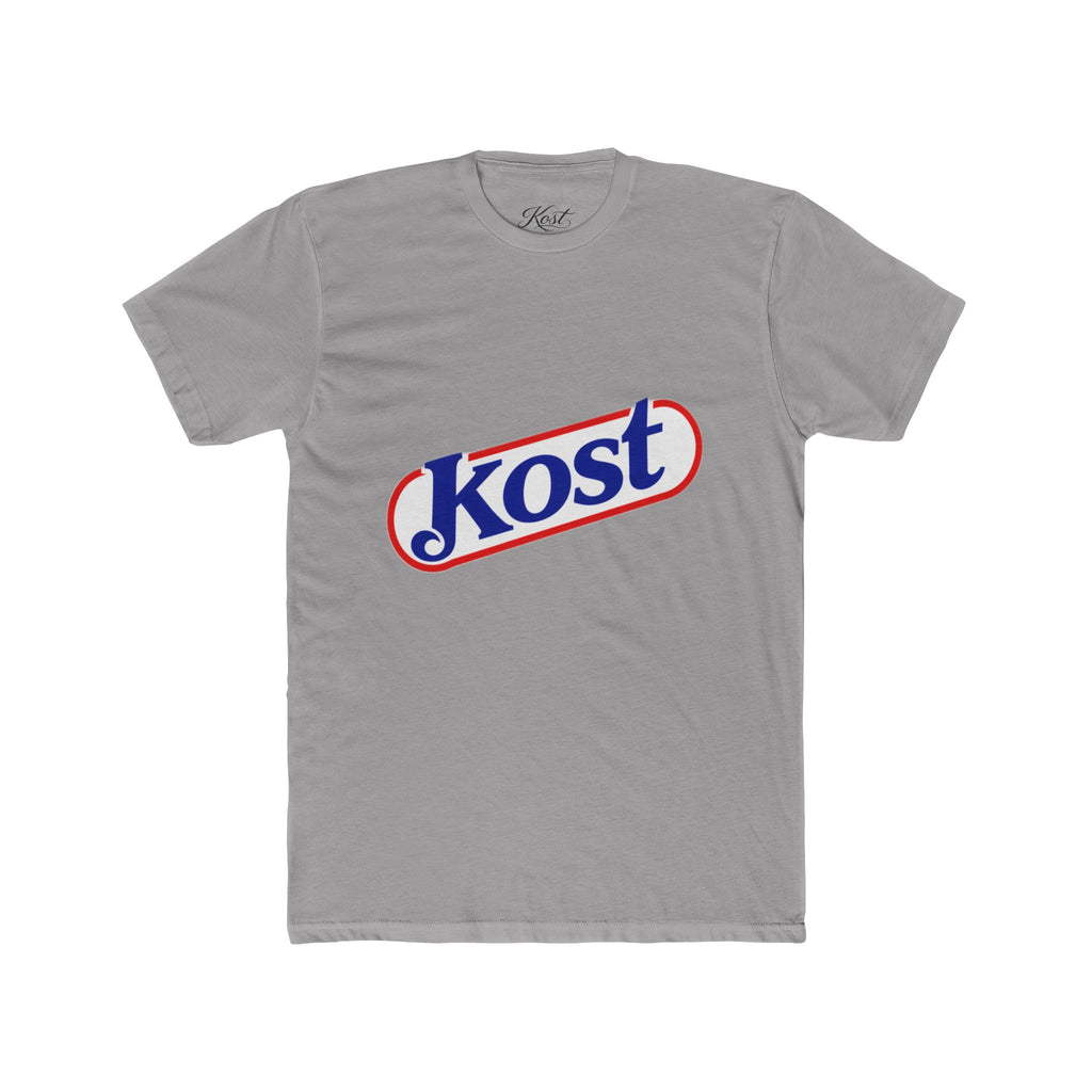 Kost Logo Tee — Retro Red & Blue Script T‑Shirt
