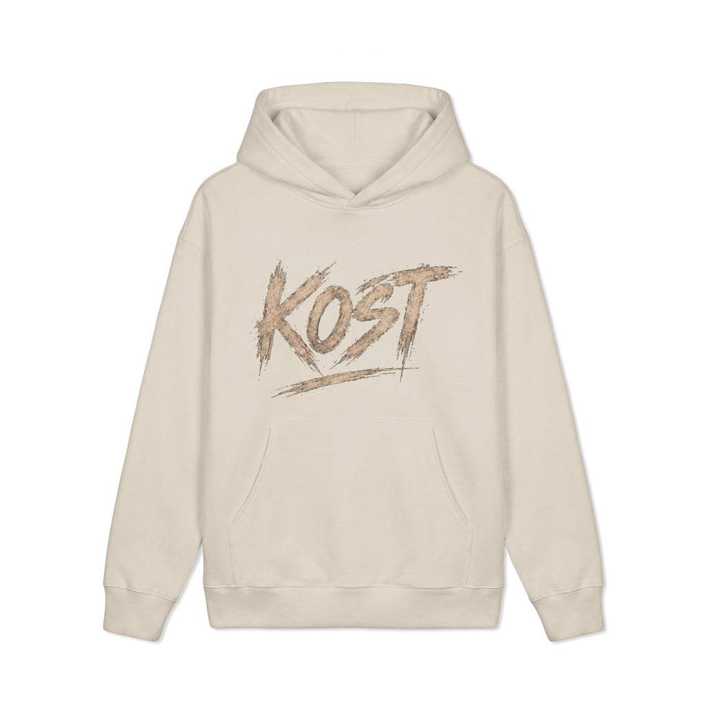 KOST Script Logo Hoodie — Vintage Brushstroke Streetwear Pullover