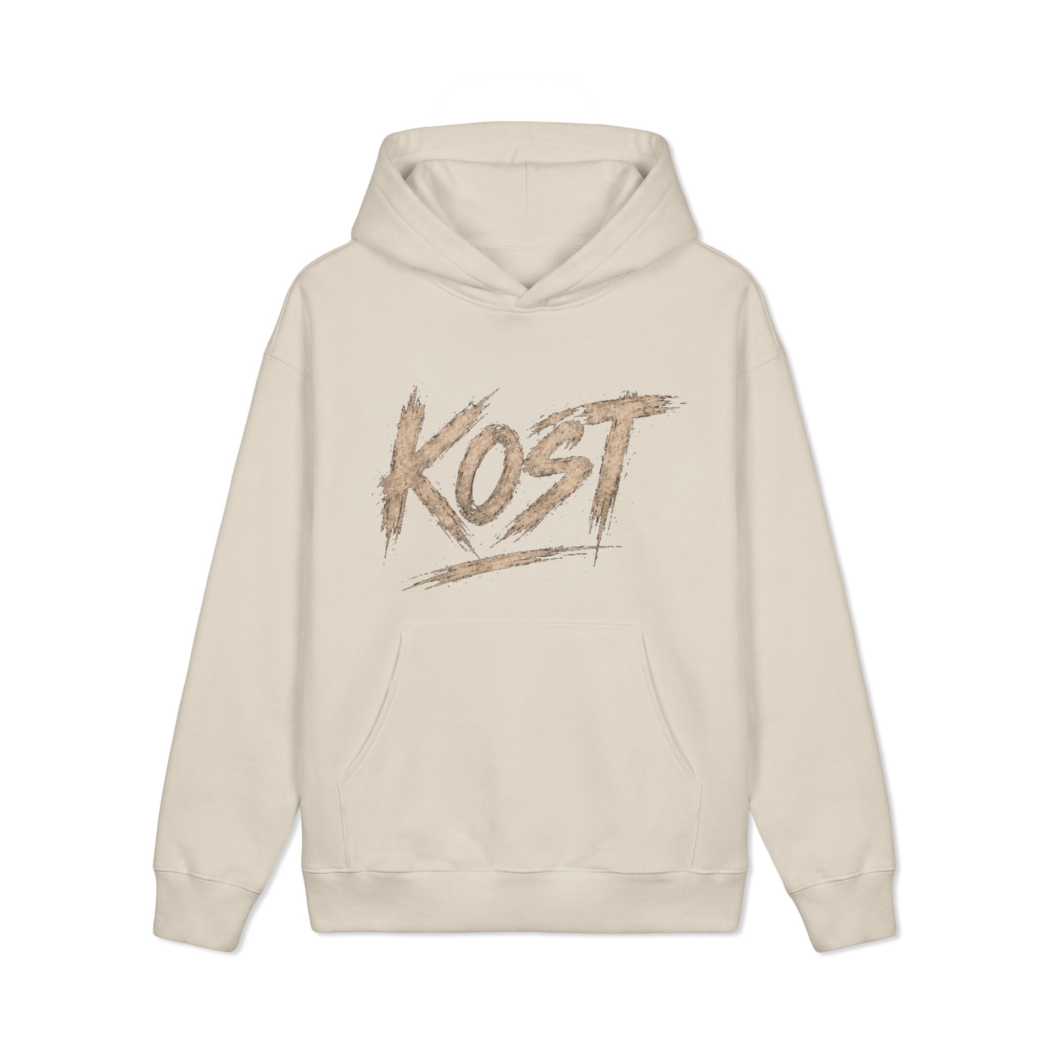 KOST Script Logo Hoodie — Vintage Brushstroke Streetwear Pullover