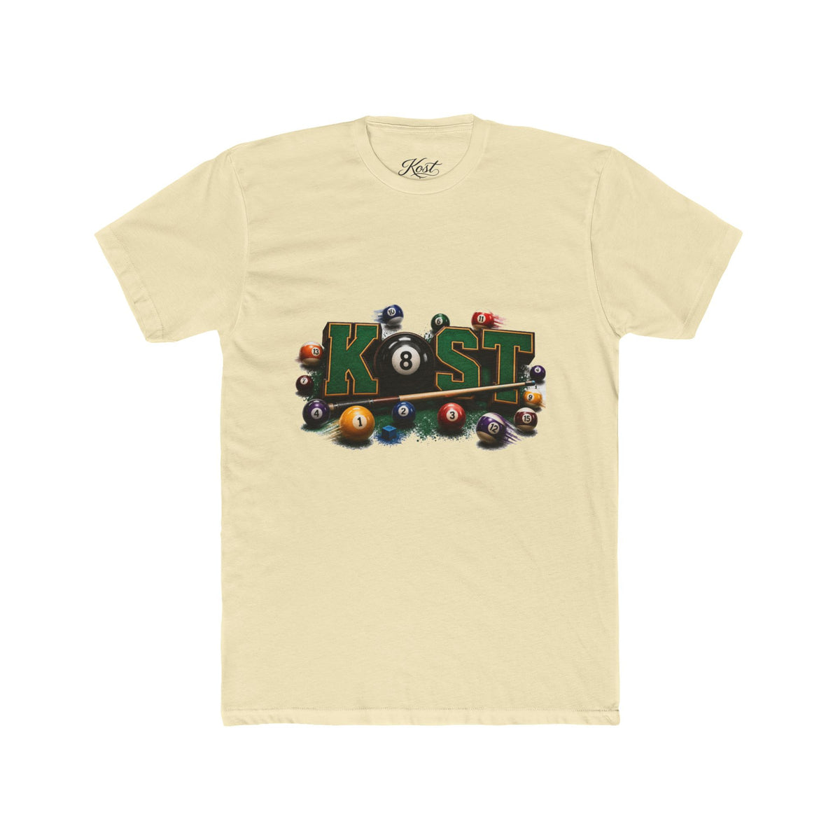 Pool Balls KOST Crew Tee — Billiards Graphic T-Shirt