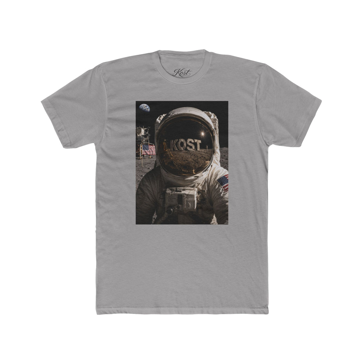Astronaut Moonwalk T‑Shirt — Vintage Space Helmet Graphic