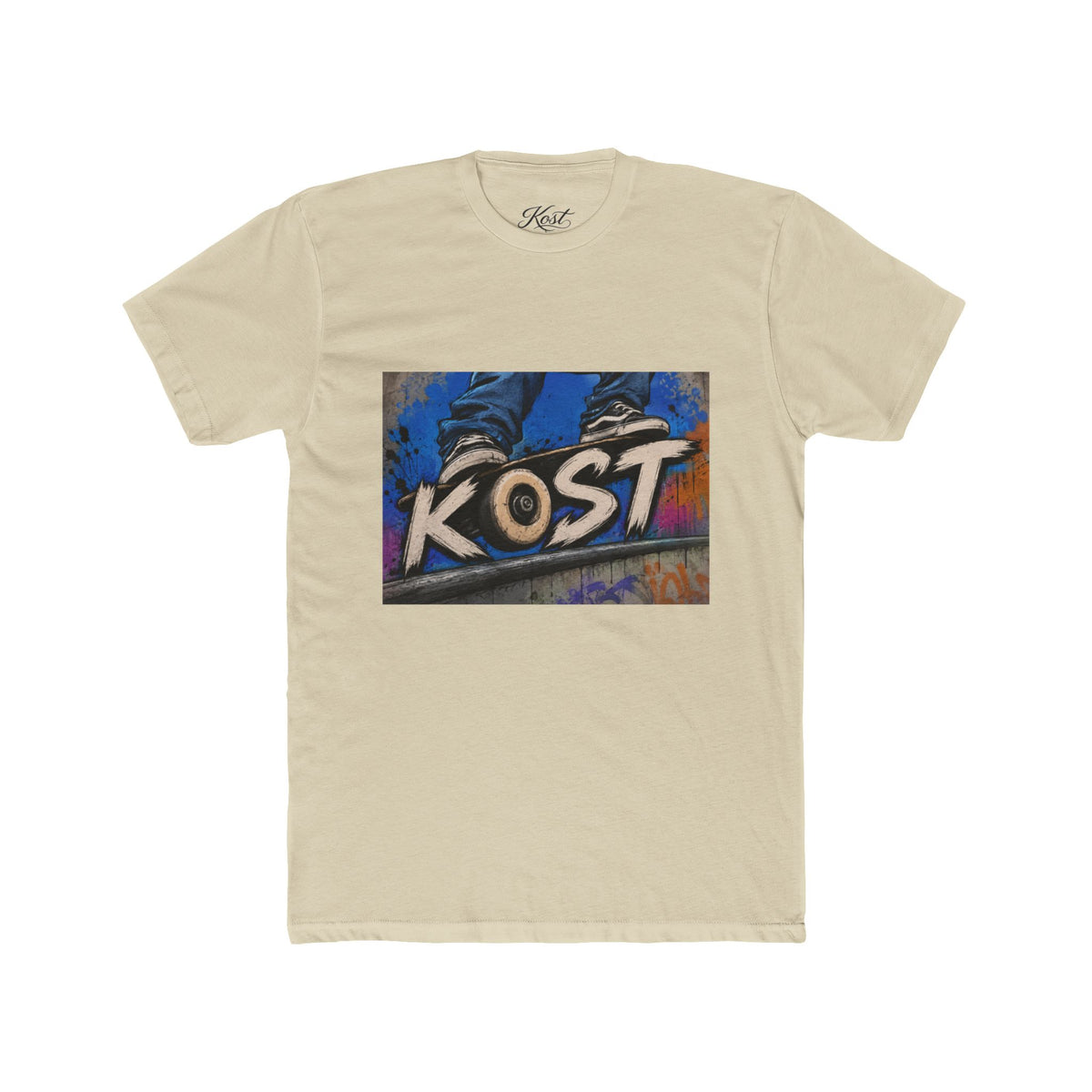 Kost Skateboard Graphic Tee — Retro Street Art Skate T-Shirt