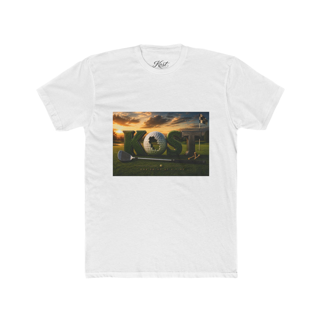 Golf Sunset Crew Tee – 'KOST' 3D Golf Design