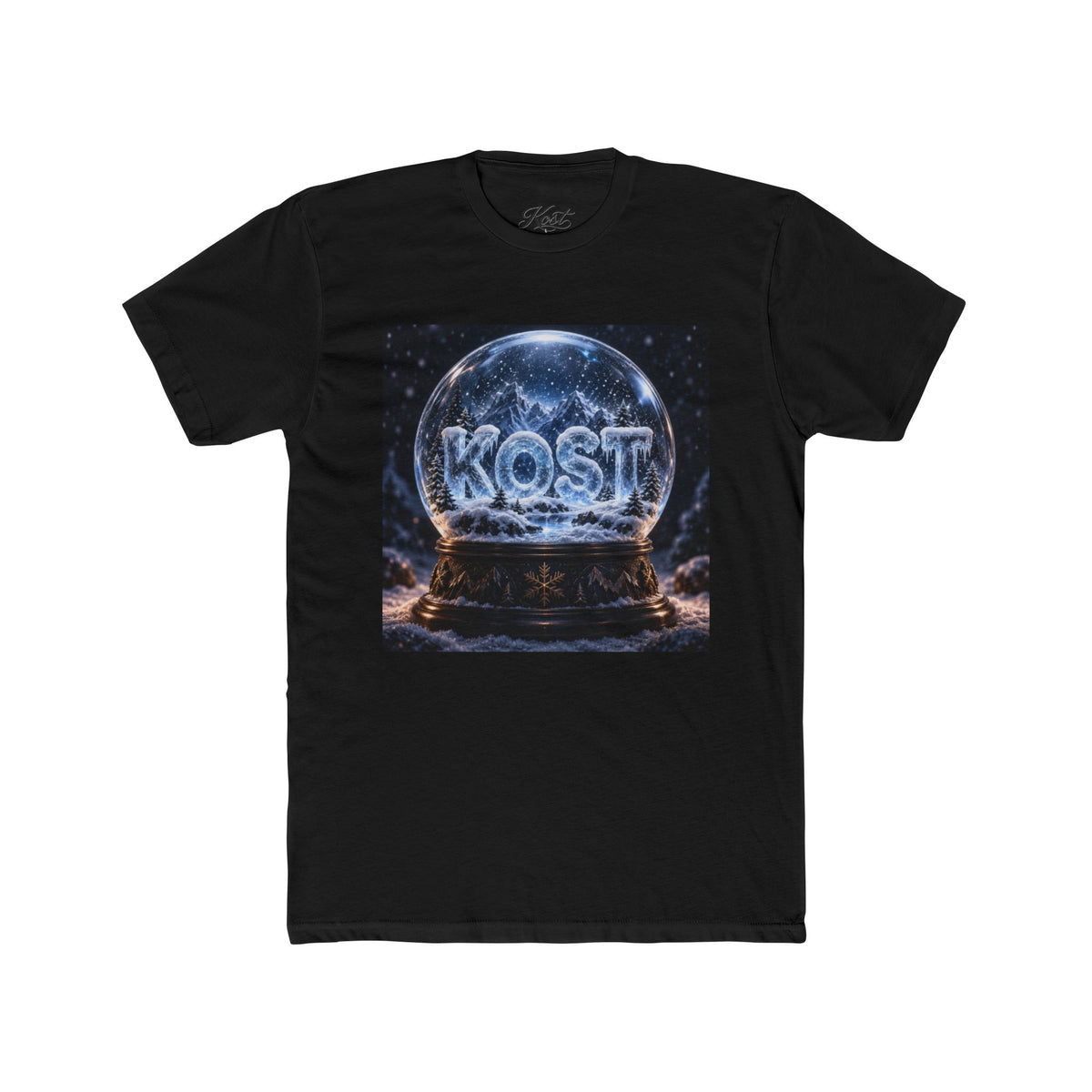 KOST Snow Globe Graphic Tee — Vintage Holiday Winter Scene T-Shirt