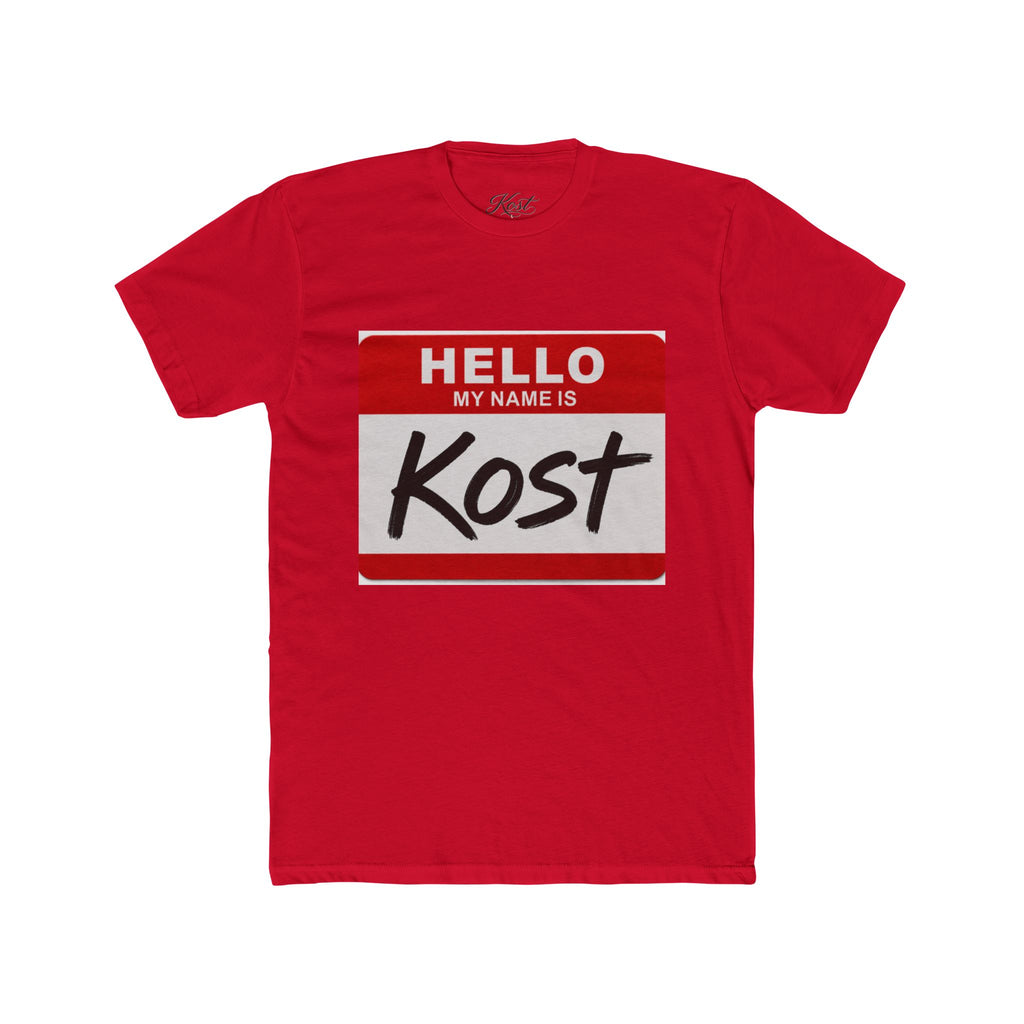 Hello My Name Is Kost T‑Shirt — Name Tag Graphic Tee