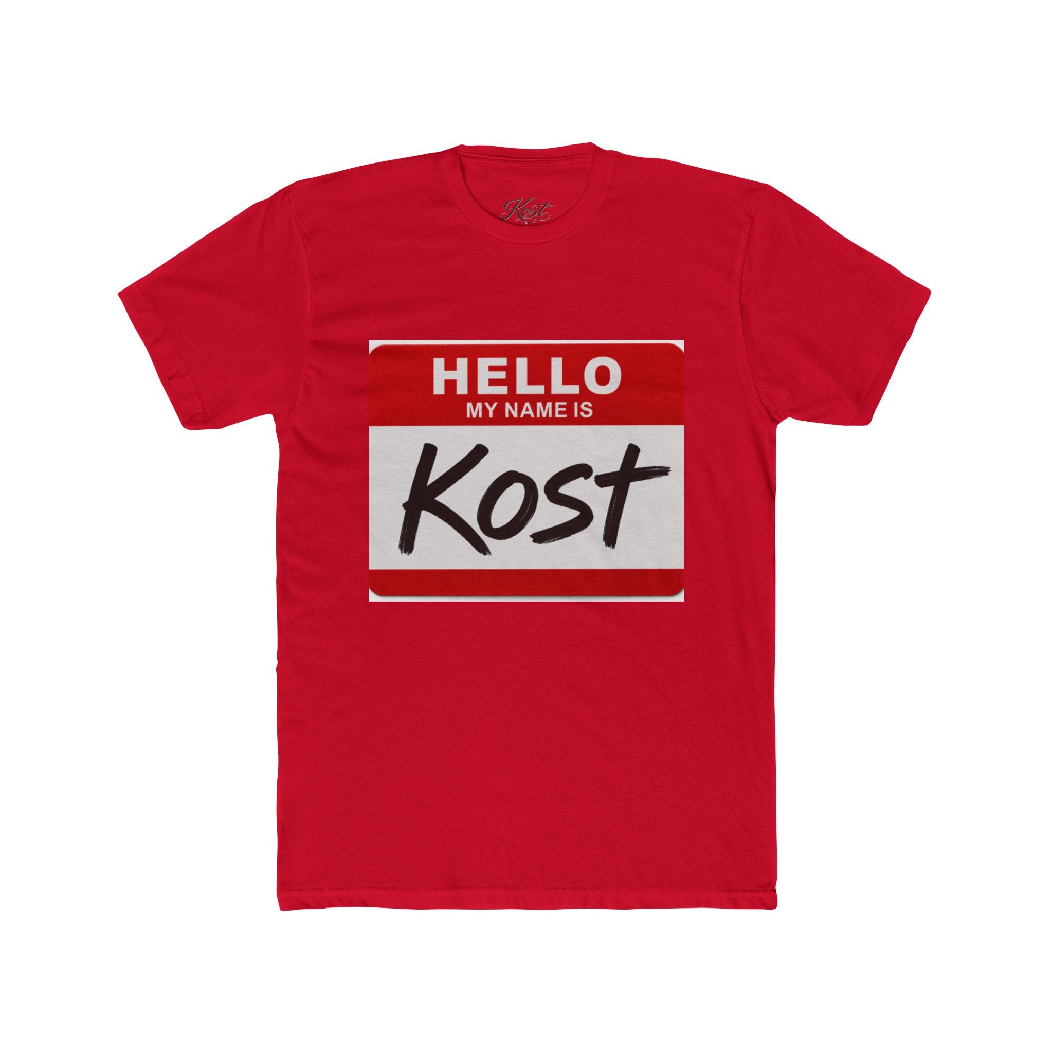 Hello My Name Is Kost T‑Shirt — Name Tag Graphic Tee