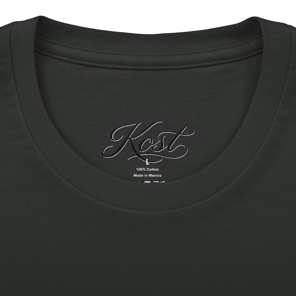 Kost Logo Tee — Minimal Black Graphic Cotton T-Shirt