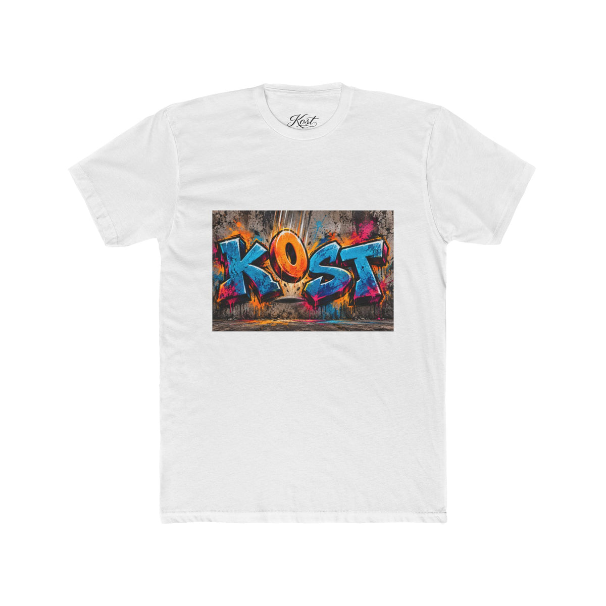 Graffiti 'KOST' Crew Tee — Colorful Urban Street Art T-Shirt