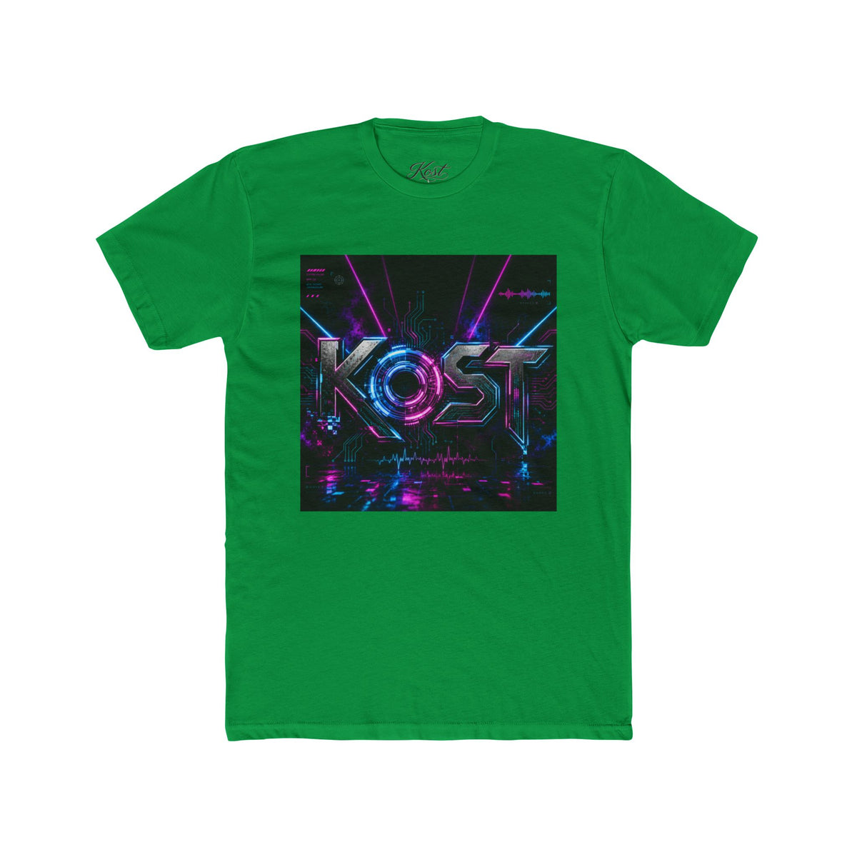 KOSY Neon Geometric Graphic T-Shirt