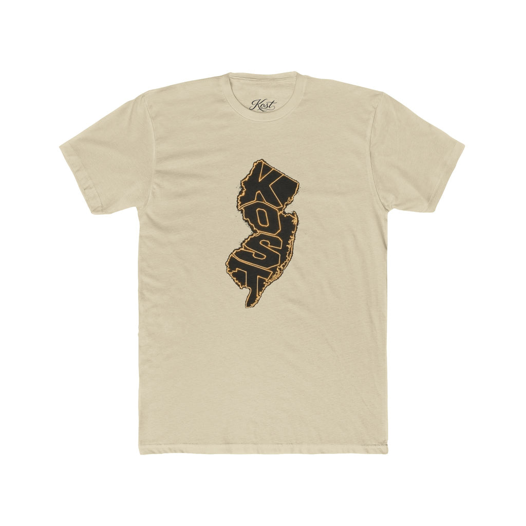 New Jersey Outline T-Shirt with 'KOP' Lettering – State Pride Tee