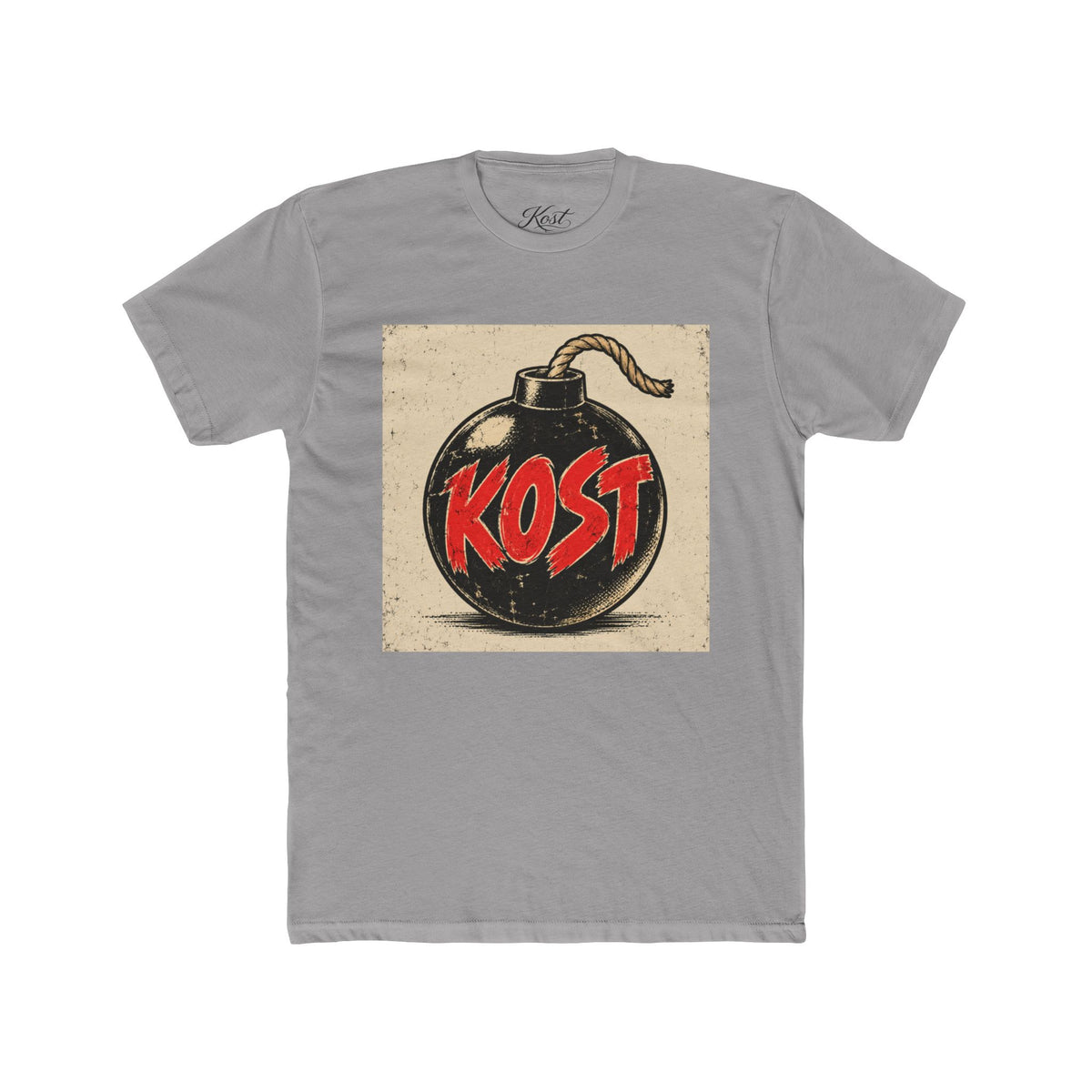 Bomb Graphic T‑Shirt — "KOST" Retro Punk Logo Tee