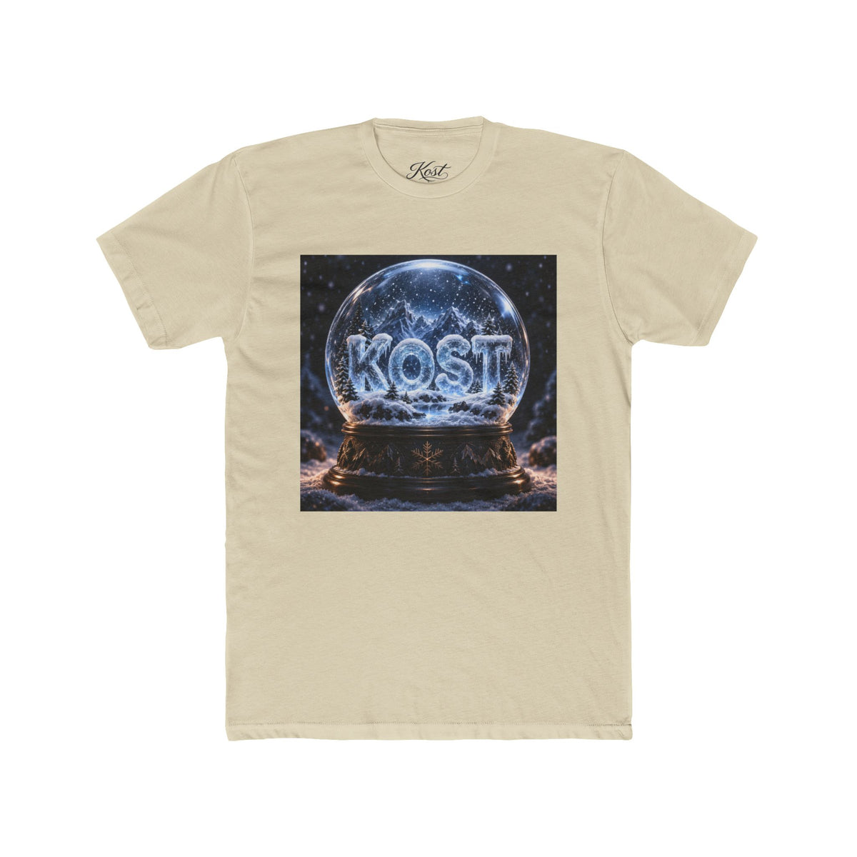 KOST Snow Globe Graphic Tee — Vintage Holiday Winter Scene T-Shirt