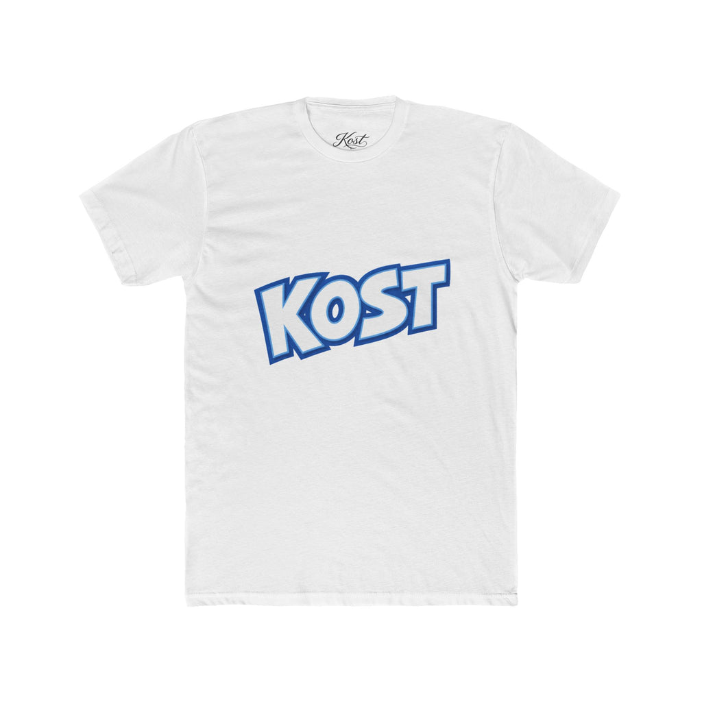 KOST Retro Logo T‑Shirt — Bold Blue Graphic Crew Tee