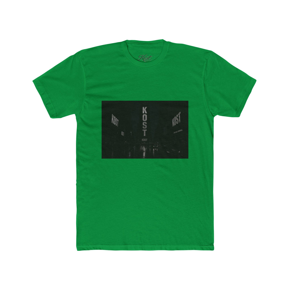 KOST Neon Sign Photo Tee — Vintage Urban Night Streetwear T-Shirt