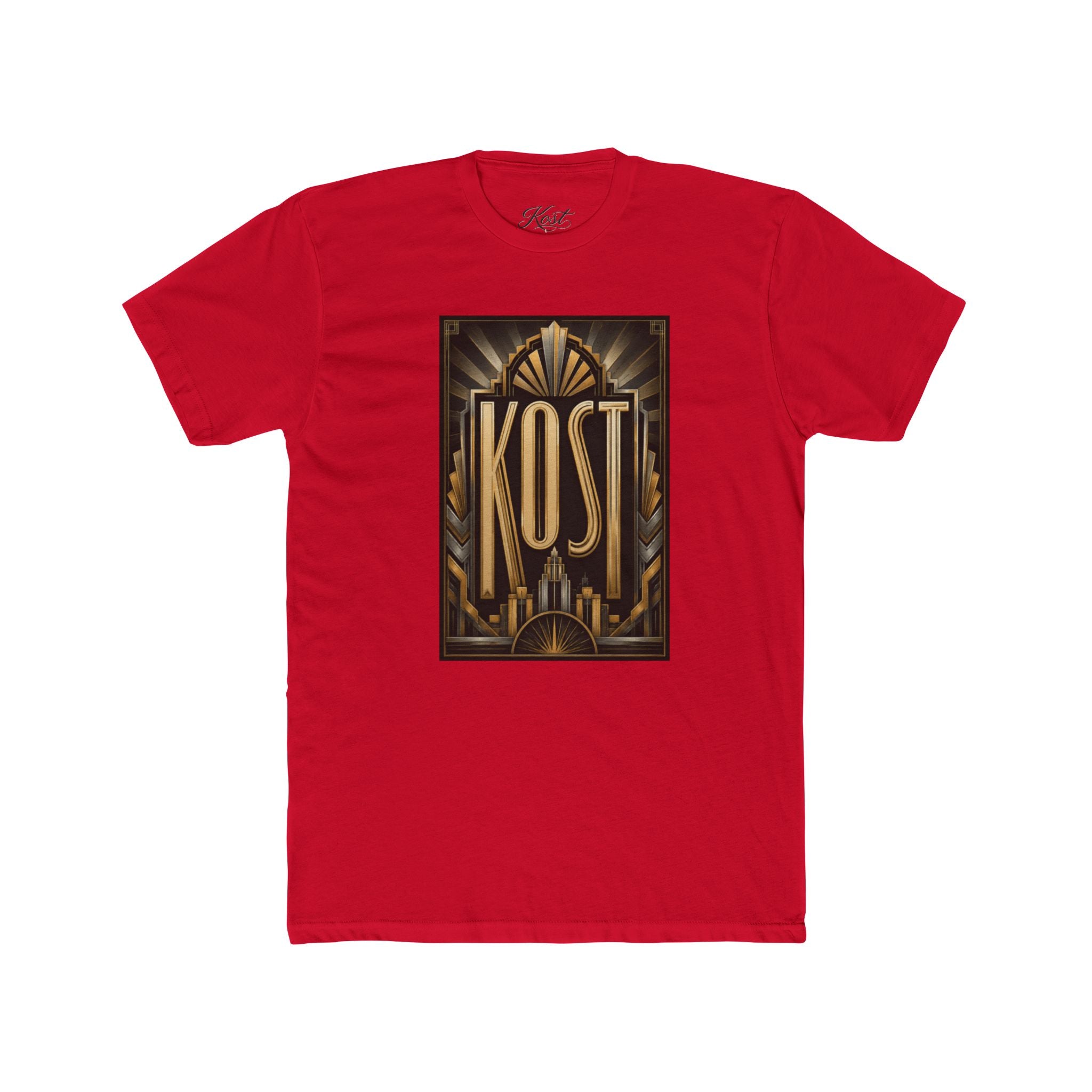 KOST Art Deco Graphic Tee — Vintage Gold Logo T-Shirt