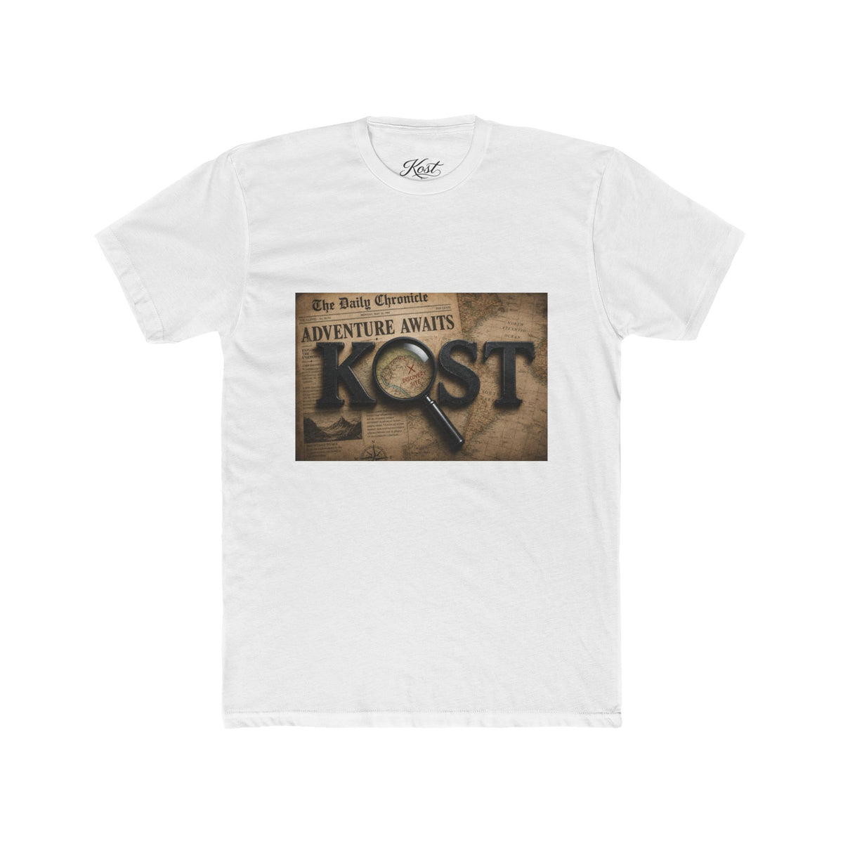 Adventure Awaits Kost T‑Shirt — Vintage Travel Exploration Graphic Tee