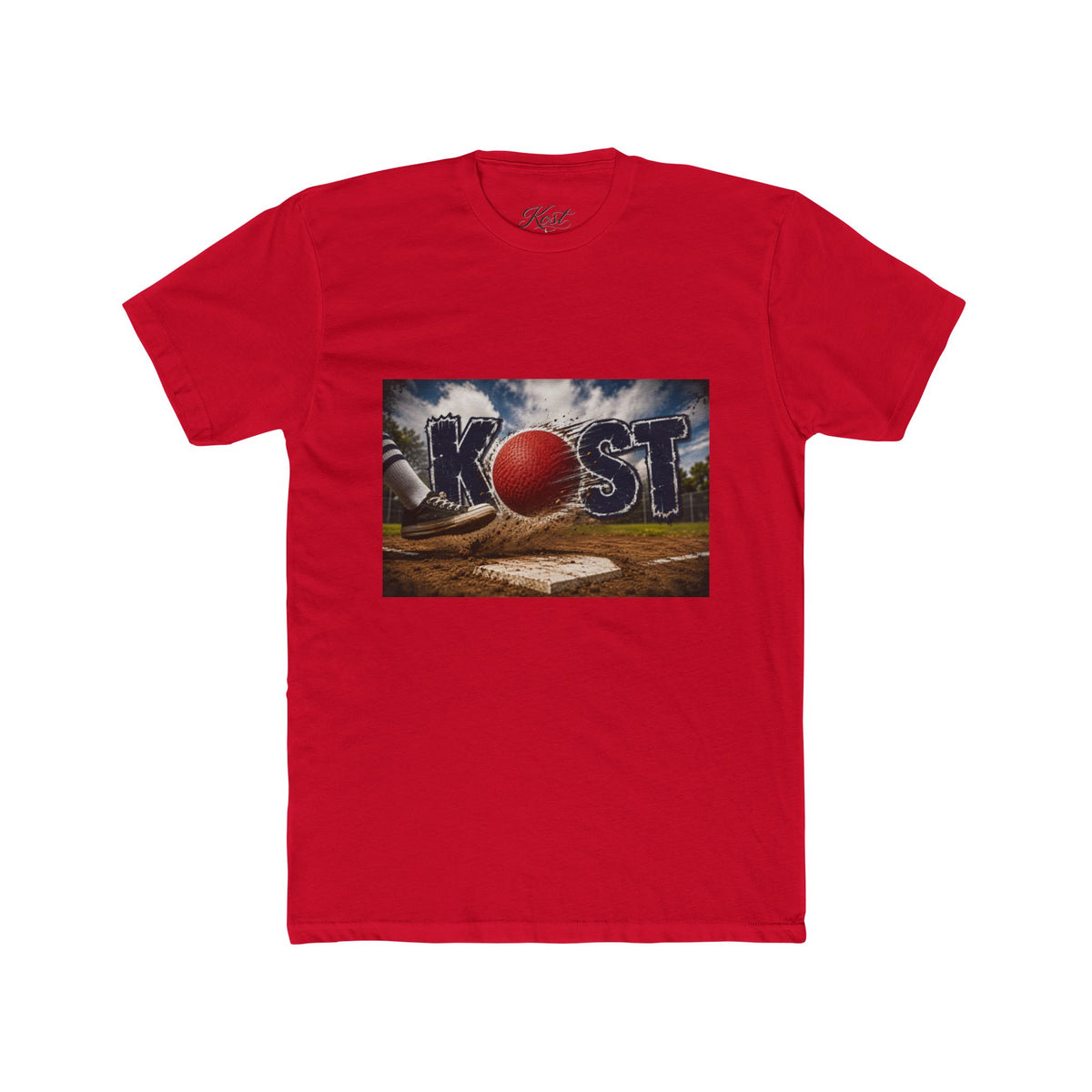 Baseball Field Graphic Tee — 'KOST' with Red Ball