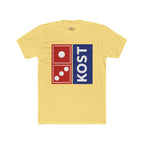 KOST Domino Logo Tee — Retro Red & Blue Graphic T-Shirt