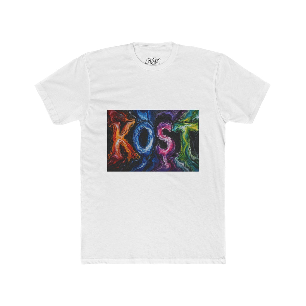 KOST Colorful Smoke Graphic Tee — Vibrant Abstract Lettering T-Shirt